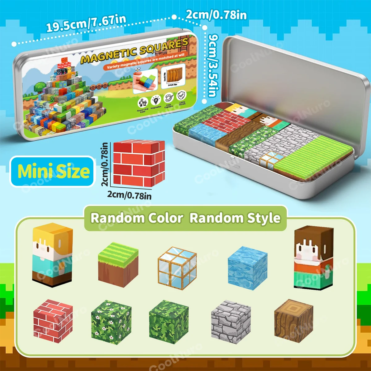 Magnetyczne Klocki Konstrukcyjne Primitiwny Las Świat, Klocki Edukacyjne TEM, Zabawki Prezentowe, Zabawne Zabawki Antystresowe dla Dzieci 3+