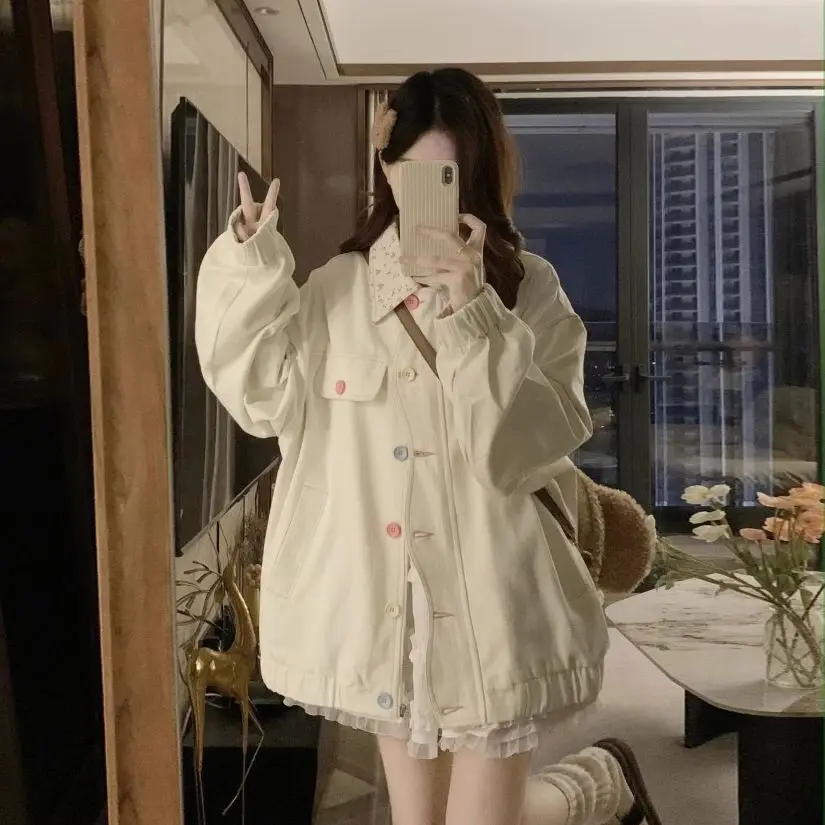 

Элегантные женские куртки с вышивкой, джинсовые куртки премиум-класса, большой размер, с длинными рукавами, воротником-стойкой, карманы для отдыха, высокие лацканы