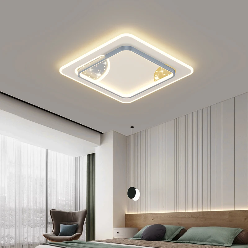 

Simple Modern LED Ceiling Lights For Bedroom Study Living Room Square Ceiling Lamp Dimmable Luminaria Lustre Plafonnier Salons