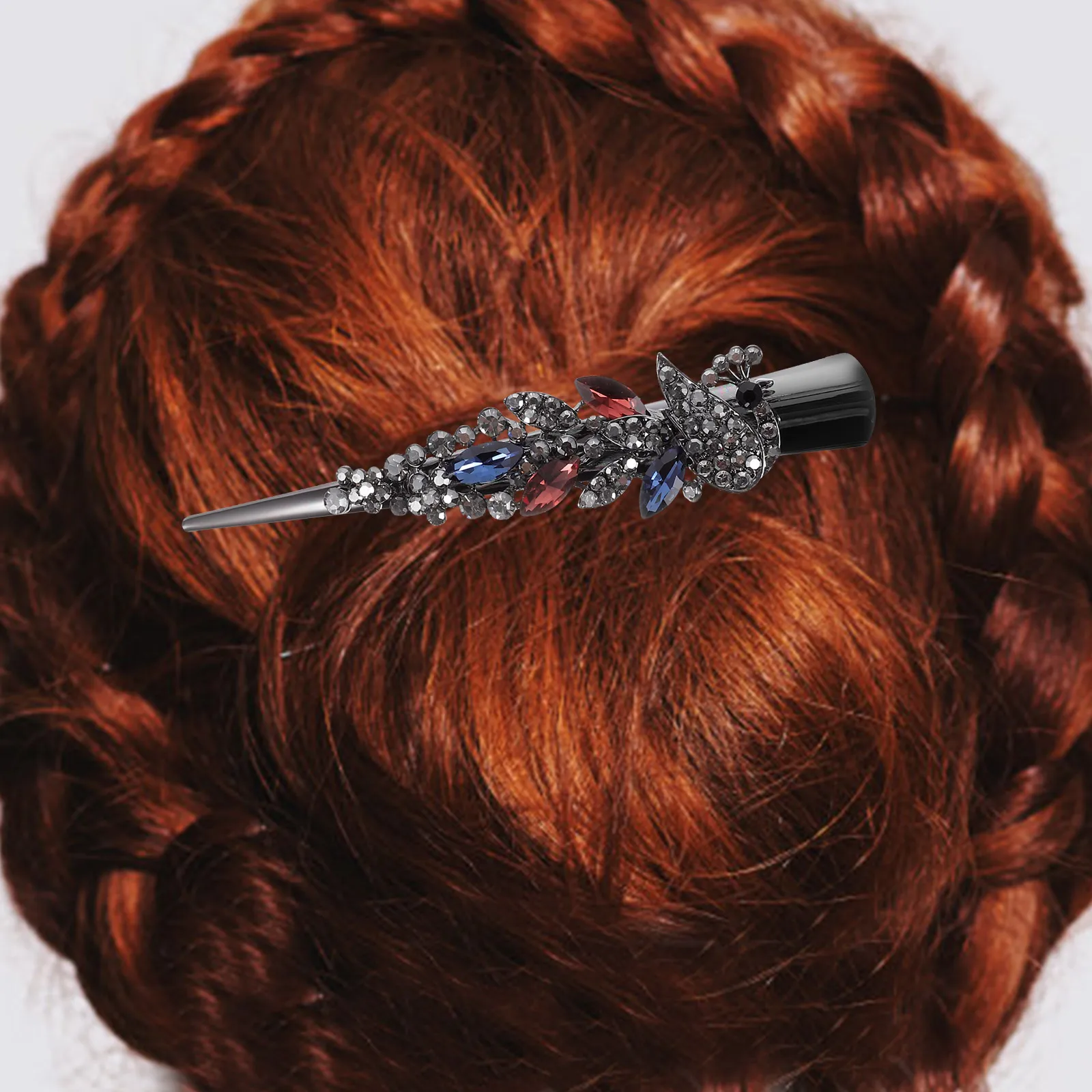 

Rhinestone Hairpins Retro Duckbill Clips Shaped Metal Accessories Crystal Decorative Hair Clips for Women Styling Long Curly