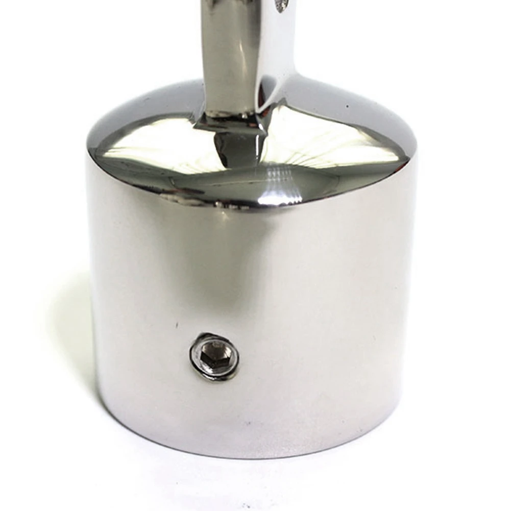 싱글 스크류 316 스테인리스 스틸 아이 엔드 캡 비미니 탑 하드웨어 해양 보트 요트 외부 아이 엔드 캐노피 튜브 엔드