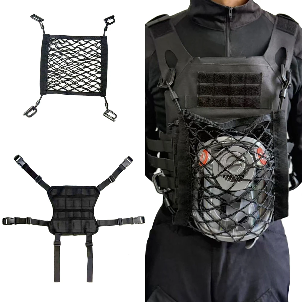 

Tactical Helmet Mesh Cover Military Fans Outdoor Leisure Backpack Vest Gas Mask Net Bag Outdoor Hunting Equipment Accessories