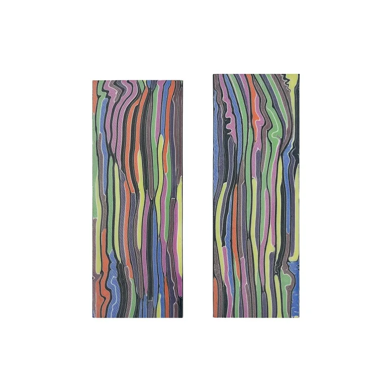Multi‑color Rainbow Texture G10 Handle Material, DIY Modification Accessory for Damascus Knives 130x45x8mm & 130x45x6mm