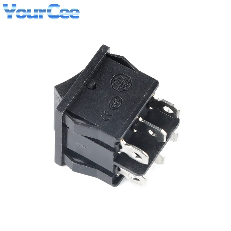 5Pcs KCD5 Rocker Switch 21x24mm 21*24mm 4 Pin 6Pin 6A/15A 250VAC/125VAC 2/3 Position ON-OFF ON-OFF-ON Power Switch KCD3 2/3P