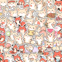 48pcs Cute Little Fox Stickers Can Be Used For Refrigerator, Phone Case, Notebook And Other Decorations, Party Small Gifts