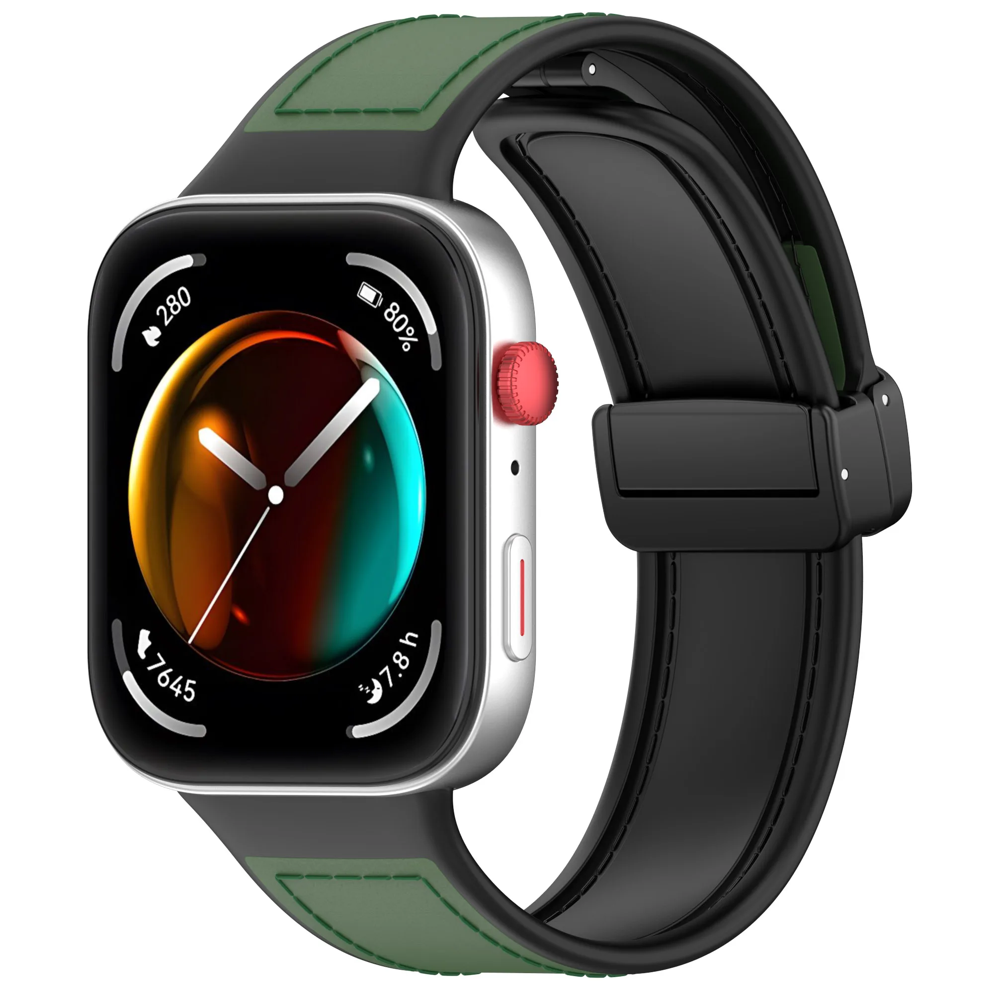 Correa de cuero con hebilla plegable magnética D para Huawei Watch Fit 3, correa para HUAWEI Fit3, pulsera deportiva