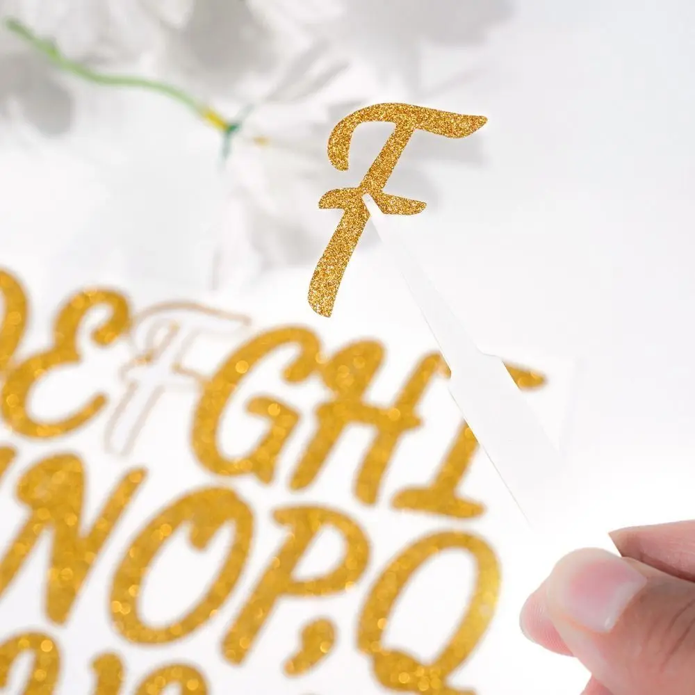 

5 листов блестящих наклеек с английскими буквами A-Z, 2/1,5 дюйма, крупные буквы алфавита, самоклеящиеся, в форме звезды