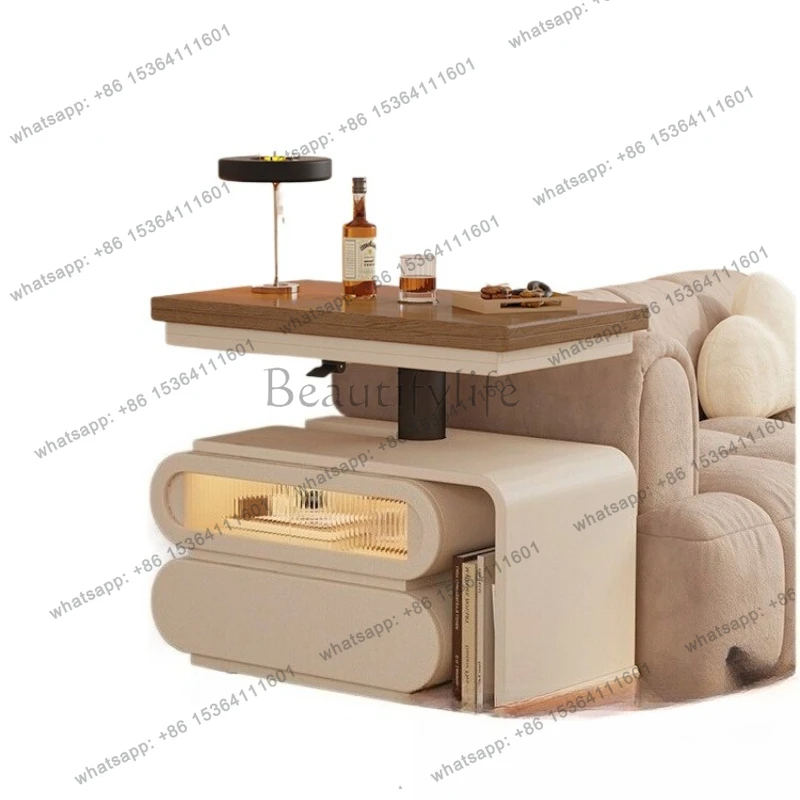 Solid wood multi-functional new sofa table artistic sense