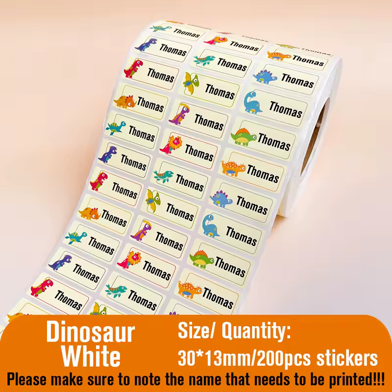 Custom Name Tag Sticker Waterproof Kawaii Stickers Decals Personalized First Name Label for Children School Stationery Bottle - Image 7