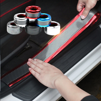 Car Sticker Car Door Sill Protector Stickers Anti Scratch Strip Carbon Fiber Car Threshold Protection Bumper Film Sticker