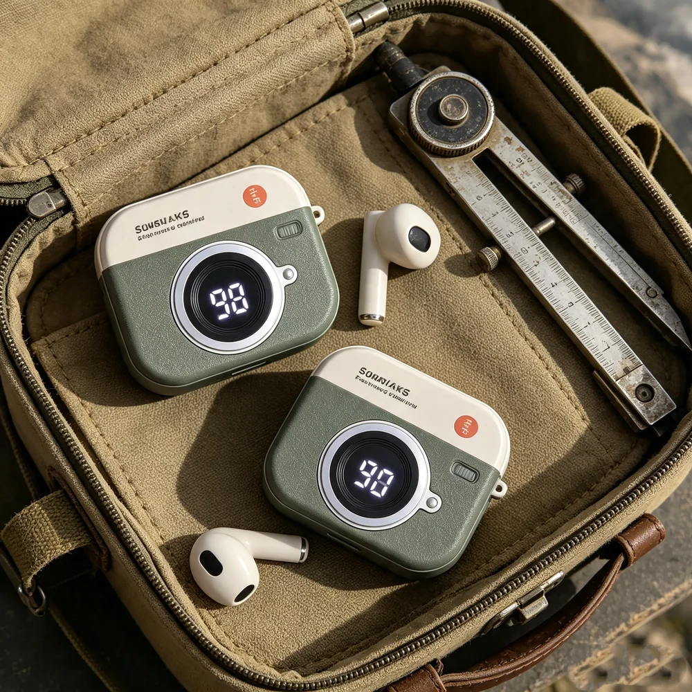 TWS Wireless Headphones Bluetooth Earbuds High-capacity Bluetooth Earphones Provide Extended Playback Time for Long Journeys