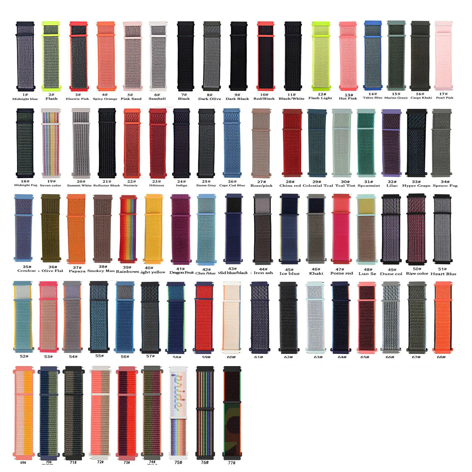 Нейлоновый ремешок с петлей 20 мм 22 мм для Samsung Galaxy Watch 5/4 40 мм 44 мм, спортивный браслет, совместимый с Huawei Watch 2 Classic