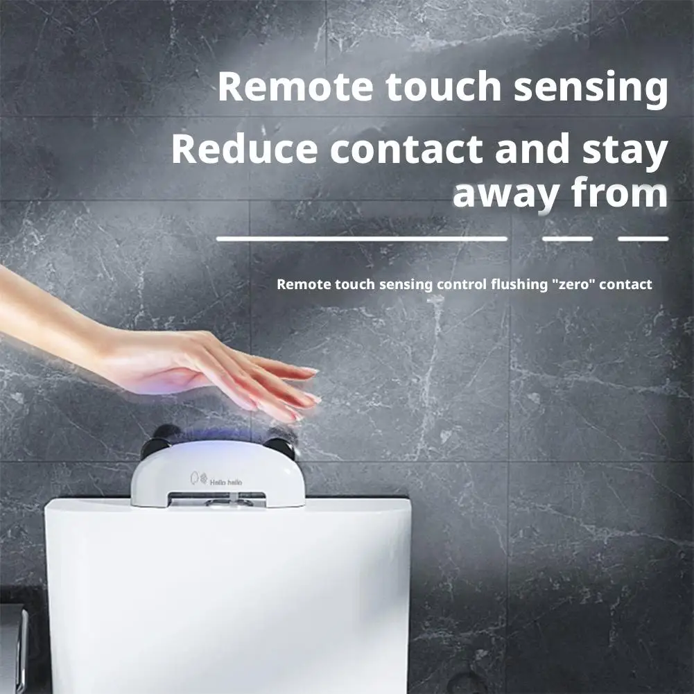 

Touchless Toilet Flusher With Voice Control Automatic Toilet Flushing Device Waterproof Type C Charge For Hotel Home Office X0b9