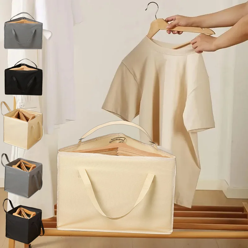 

2025 New Multi-Purpose Fabric Hanger Caddy Triangular Wardrobe Organizer with Handle for Clutter-Free Storage Clothes Organizer