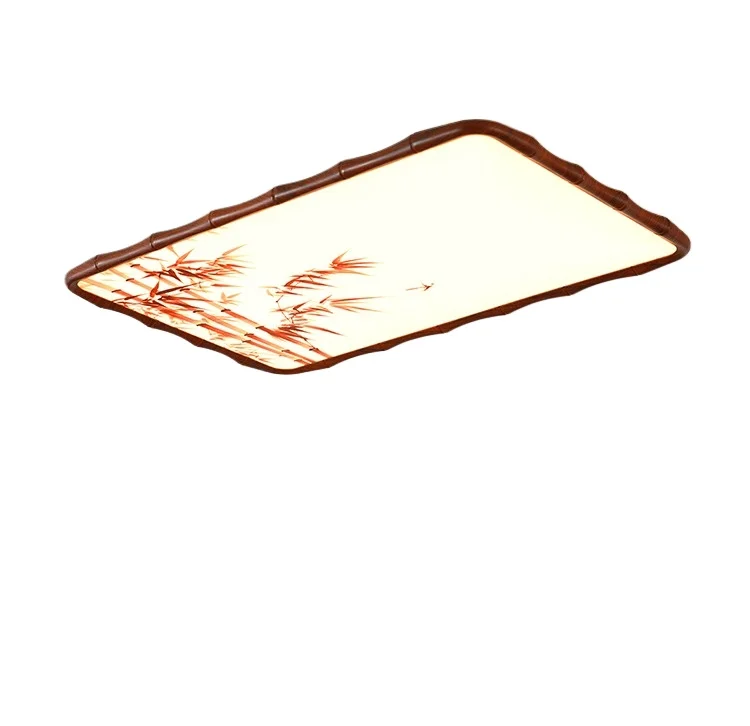 

New Song Dynasty aesthetic creative bamboo high-end Chinese walnut color hall main light