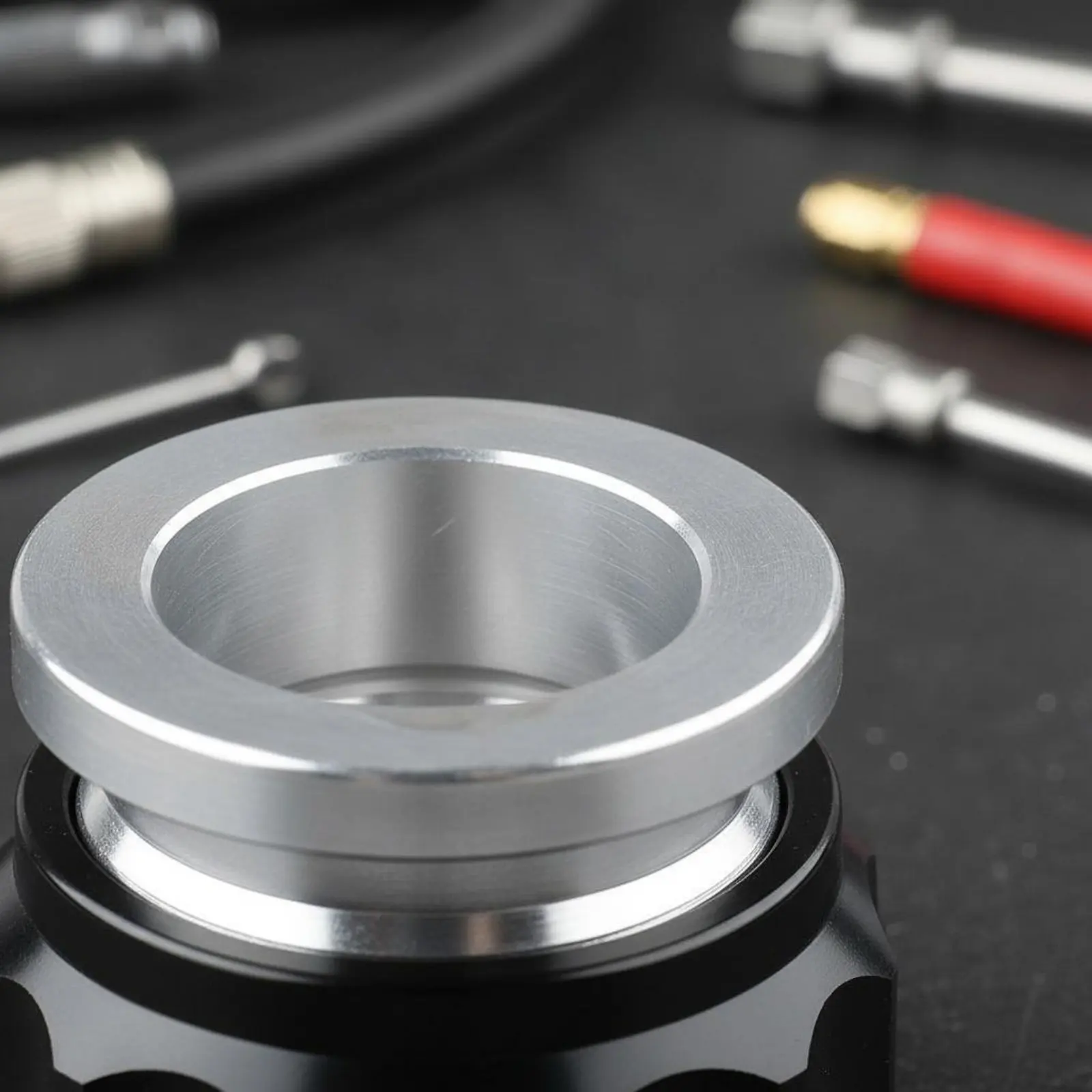 Weld on Filler Cap Anodized Finish Weldable Reservoir Bung and Cap Billet Aluminum Filler Neck Knurled Grip for Racers - view 5