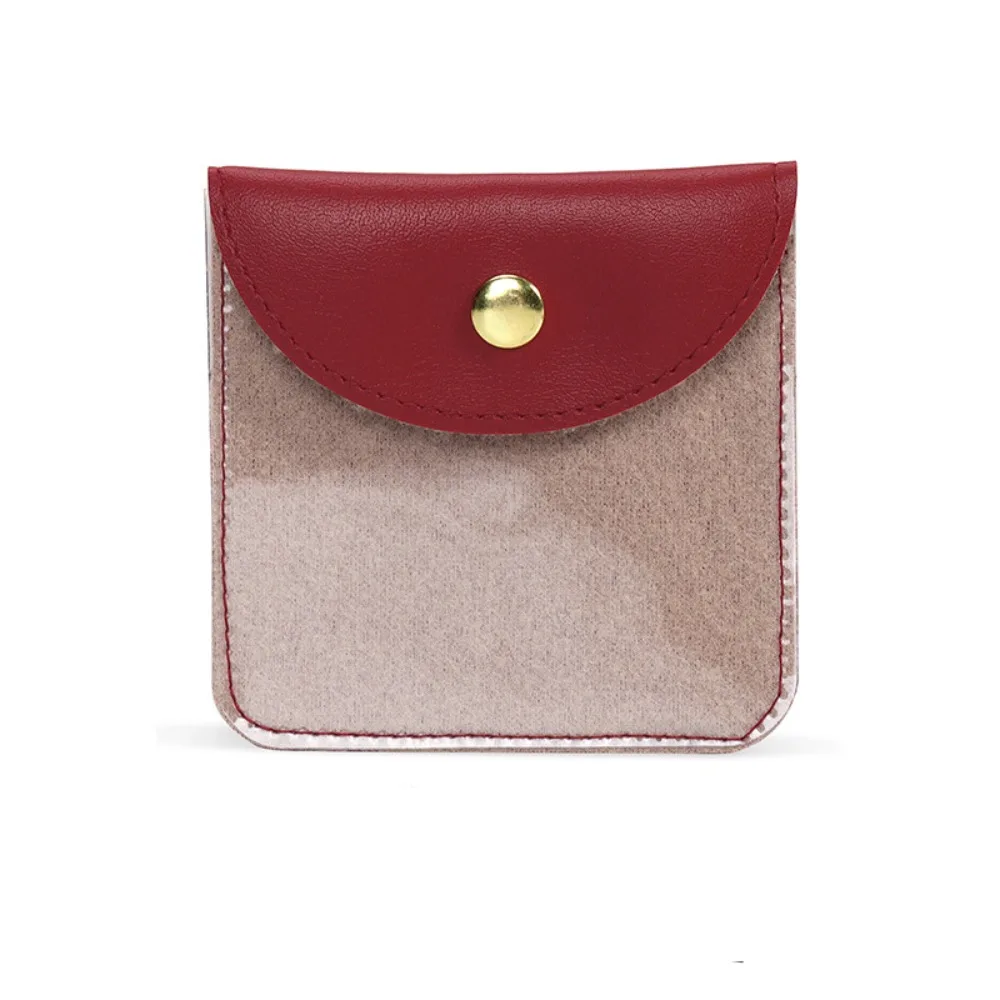 

5pcs Snap Button Jewelry Packaging Bags Transparent Exquisite Earrings Ring Storage Pouch Ear Studs Case Jewlery Organizer
