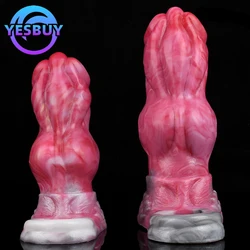 YESBUY Thick Wolf Dildo Sleeve Big Knot Penis Sheath For Men Dick Enlargement Sex Toy Delay Pleasure Time Butt Vaginal Massager