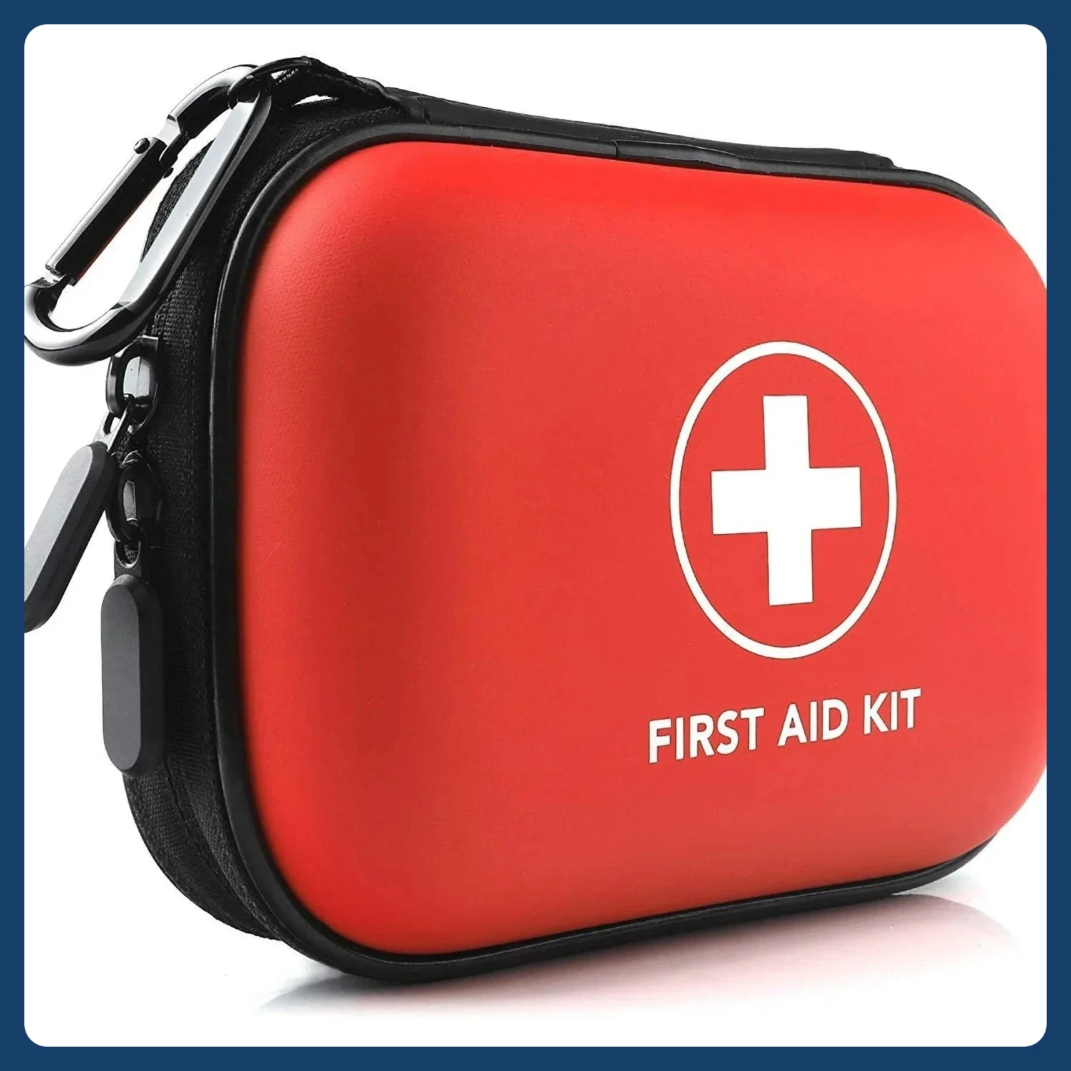 

Портативная аптечка в жестком футляре с карабином - компактная неотложная медицинская сумка для домашней уличной туристической камеры