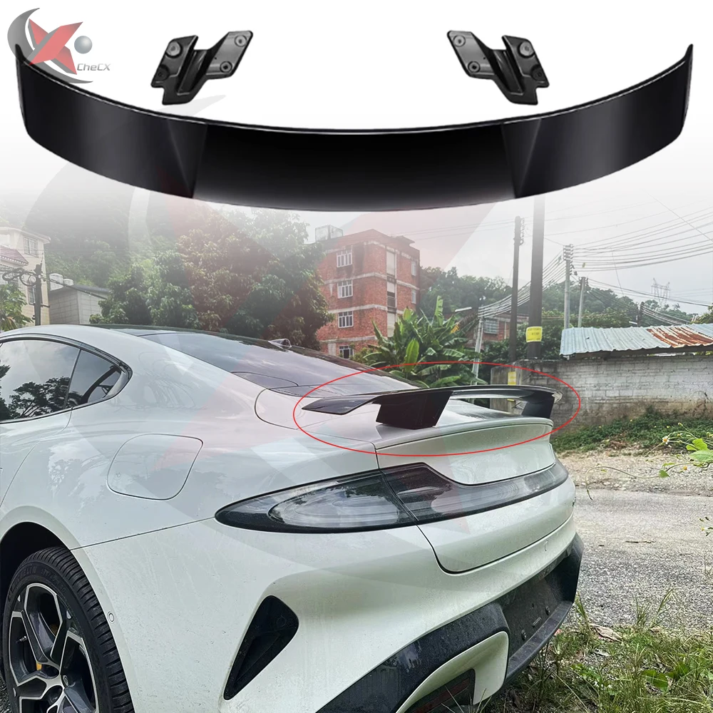 Suitable For Xiaomi SU7 High-Quality ABS Material GT Style Trunk Lid Spoiler Glossy Black Car Exterior Accessories