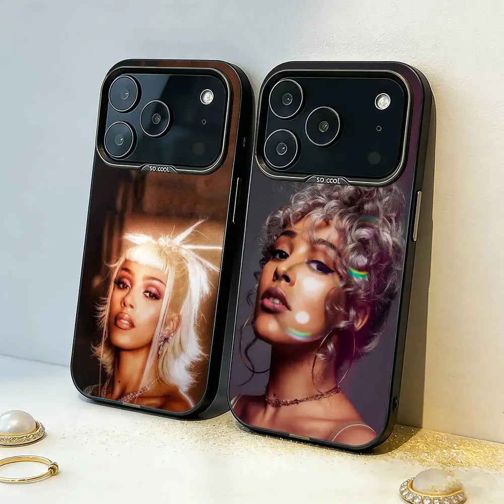 

Cute D-Doja C-Cat Singer Phone Case For iPhone17,16,15,14,13,12,11,Pro,MAX White Matte Shockproof Cover