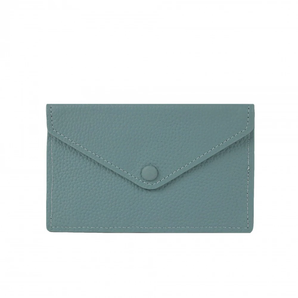 Personalisierte Buchstaben, echtes Rindsleder, ultradünnes Kartenetui für Damen, kurzer Umschlag für Damen, Damen-Geldbörse – Detail 16