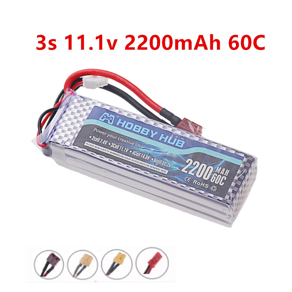 

Lipo 3S 11.1v 2200mAh 60C Battery For RC Helicopter RC Car Boat Quadcopter Remote Control Toys Accessories 3S 11.1v Battery