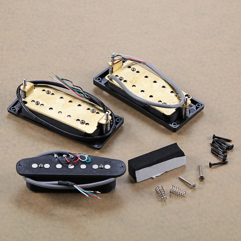 3-Piece Electric Guitar Pickup Set (Humbucker-Single-Humbucker) with Alnico 5 Magnets Guitar Parts & Accessories