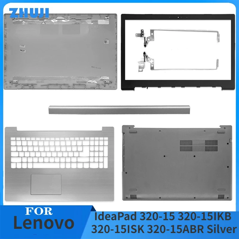 

New Laptop LCD Back Cover/Front Bezel/Palmrest/Bottom Case/Hinges for Lenovo IdeaPad 320-15 320-15IKB 320-15ISK 320-15ABR Silver