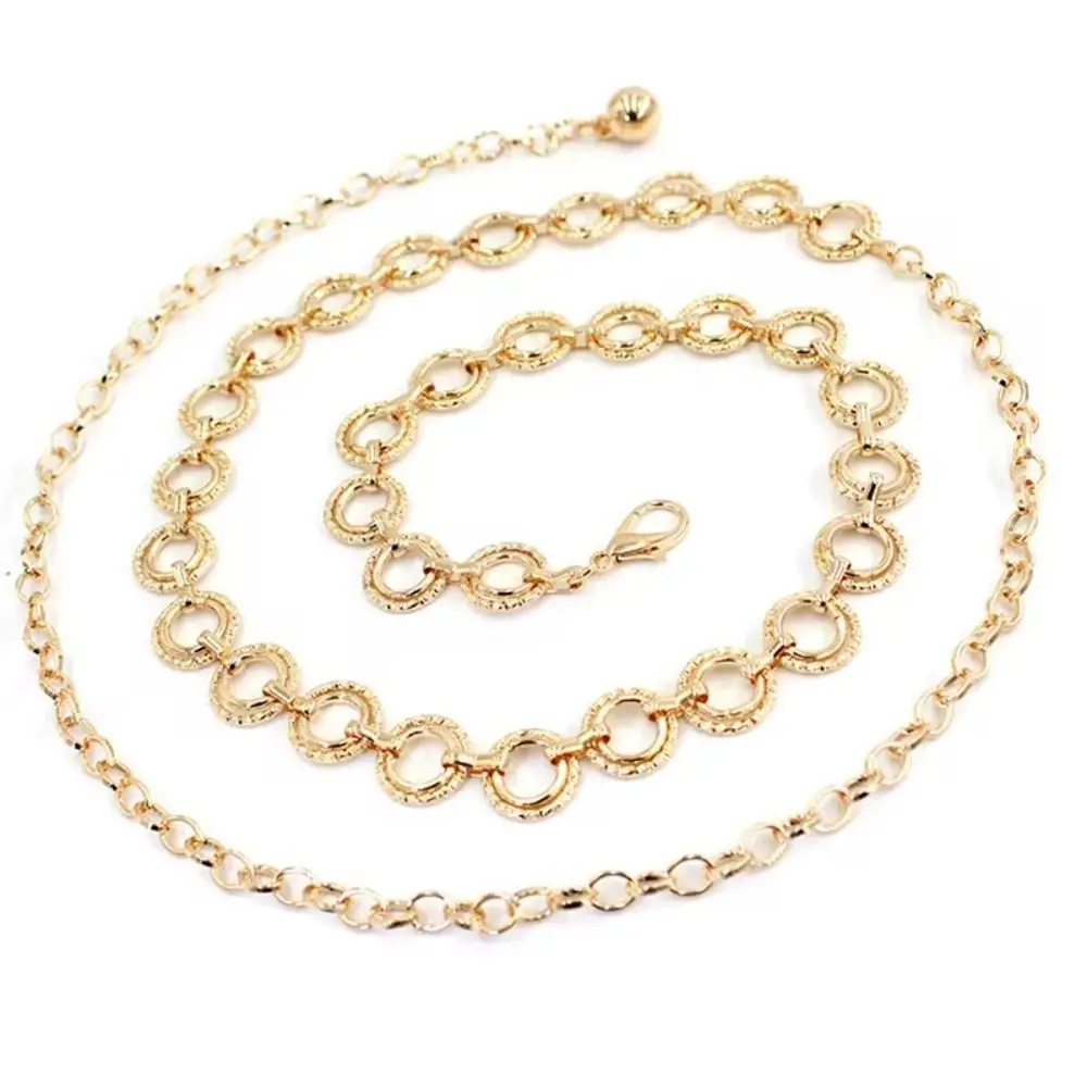 Dress Decor Bohemia Style Hollow Waist Chain Adjustable All-match Metal Waist Chain Luxury Sweet Chain Waistband Daily/Party