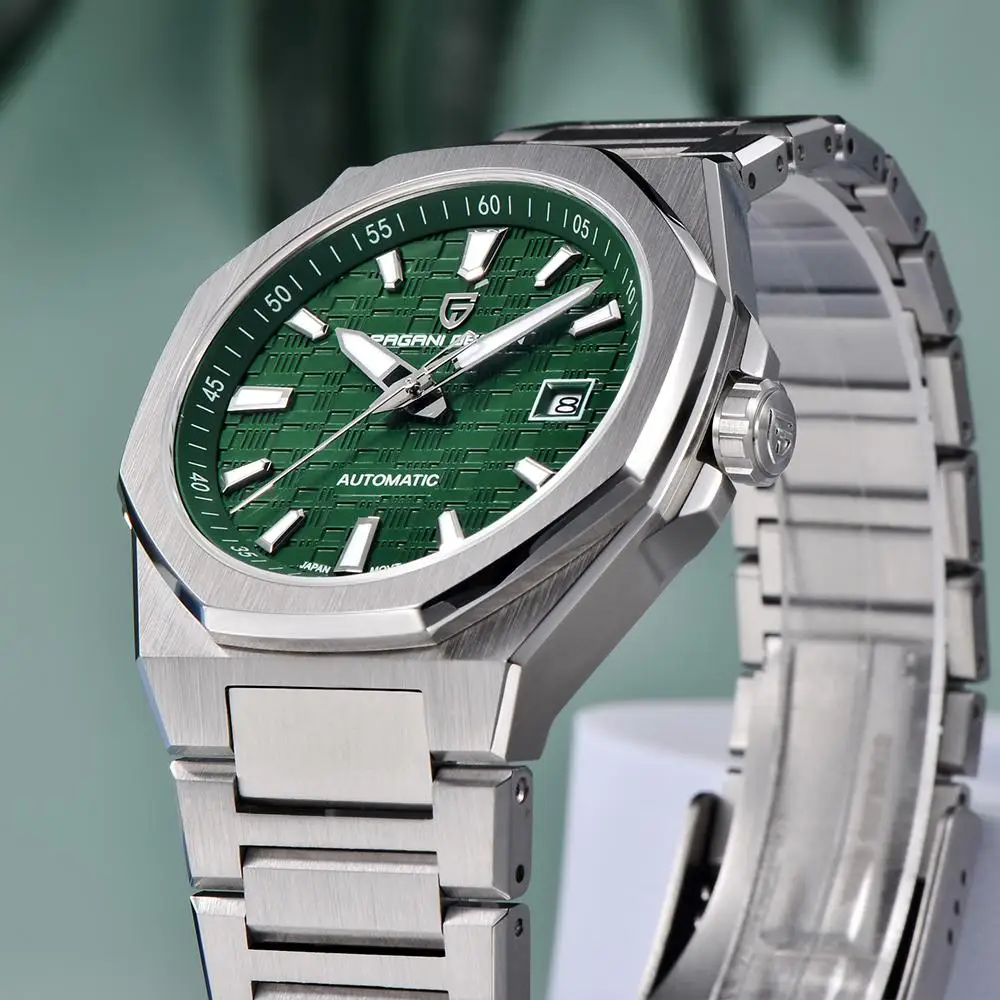 PAGANI DESIGN 2025 ساعة ميكانيكية جديدة للرجال ميوتا 8215 الأعمال الياقوت الزجاج الفولاذ المقاوم للصدأ Reloj Hombre مع مضيئة YS023 #4