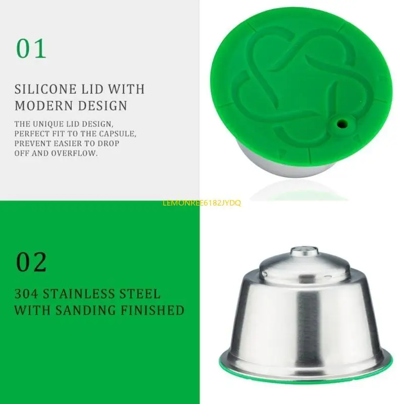 M7DF قرون القهوة من الفولاذ المقاوم للصدأ مع فرشاة ملعقة والعبث لإسبريسو