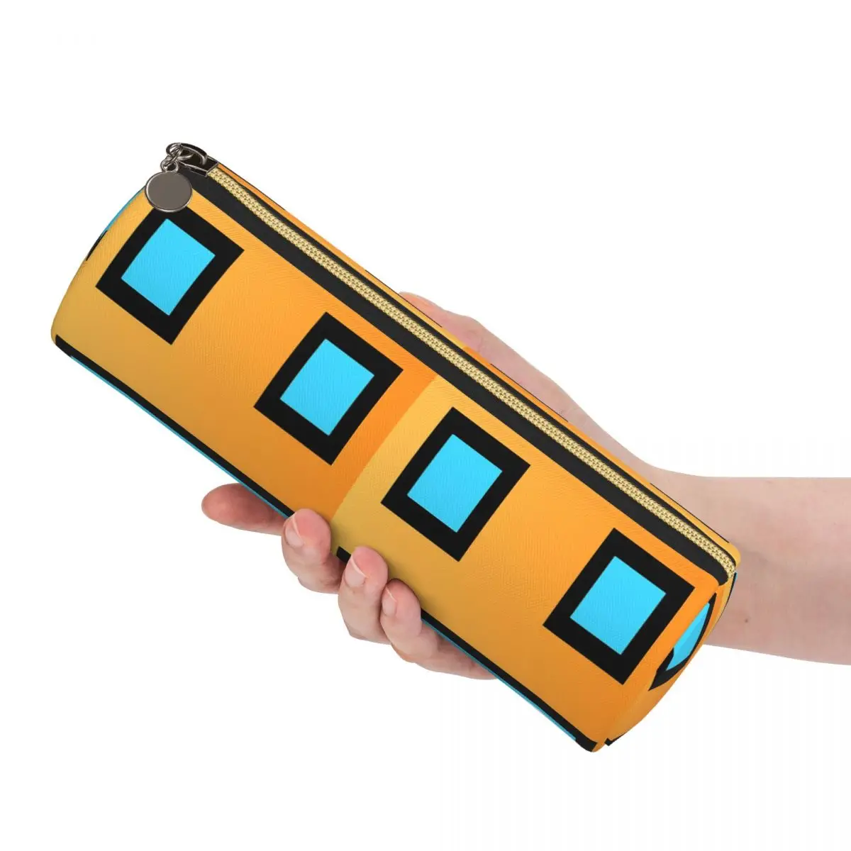Geometry Cube Gaming Dash Pencil Case Pen Holder Cylinder Pen Box Pencil Bag for Boy Girl School