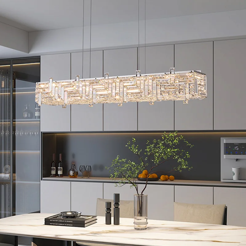 

Modern crystal chandelier Luxury Gold Pendant lamp For Kitchen island Living Room Dining room Hotel lobby villa hanging light