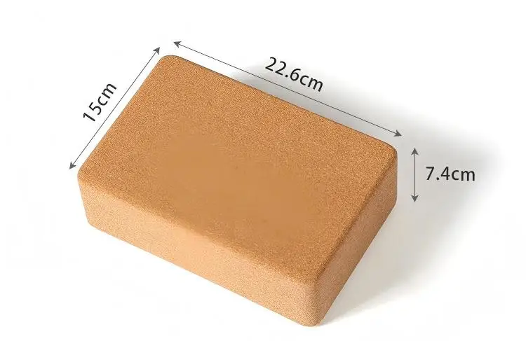 

Premium Beige Cork Yoga Block - Yoga Studio Home Practice