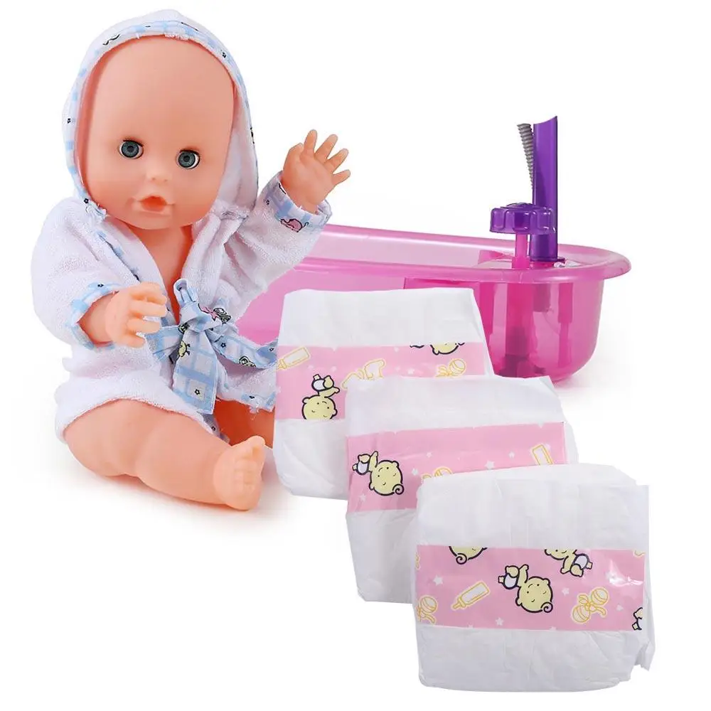 Pretend Play Underwear Baby Dolls Diaper 17Inch Dolls Miniature Dolls Diaper Pants Cute 43cm Doll Accessories