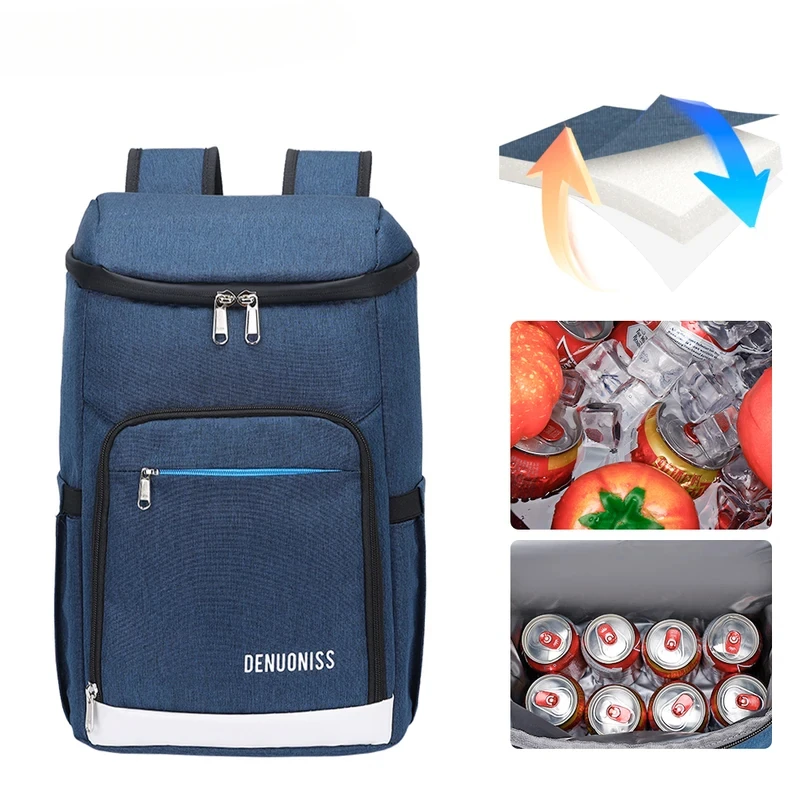 

Thermal Cooler Backpack Insulated Cooler Bag Fridge Thickened Waterproof Portable Refrigerated Bag With Bottle Opener
