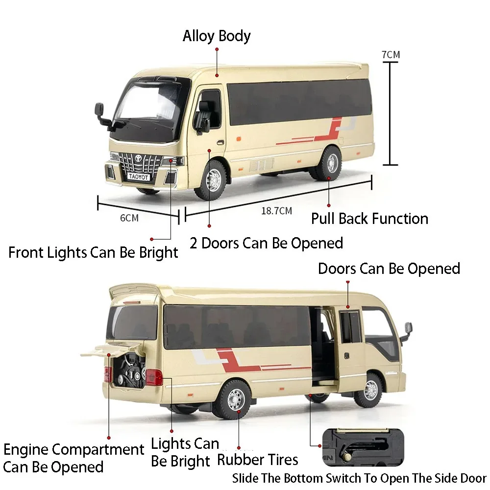 1:32 Sprinter Sottobicchiere Pressofuso in lega Giocattoli Modelli di auto Veicoli Tirare indietro con luce sonora Veicoli in miniatura Ornamenti per bambini