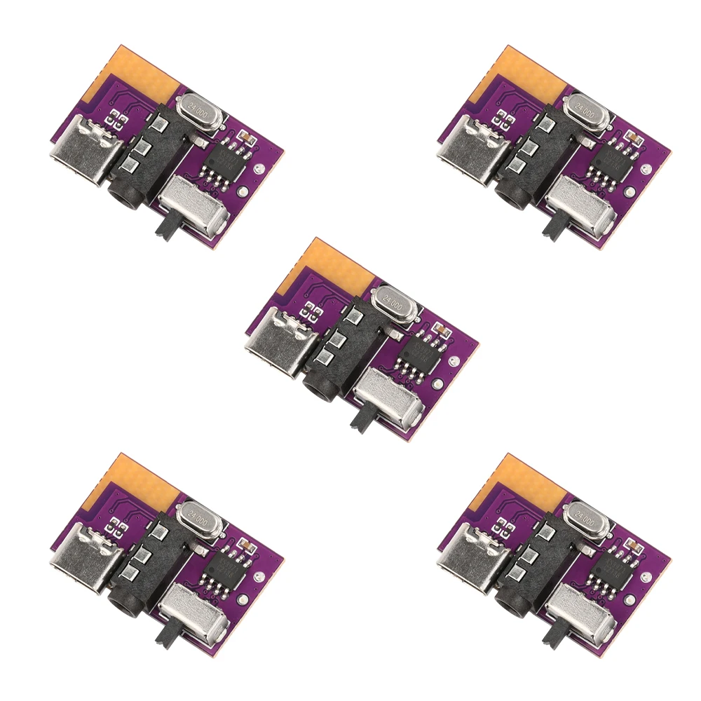 5Pcs/1Pcs DC3.5V-5V 5W Mono Audio Amplifier Bluetooth Decoding Board Supports TWS Pair TYPE-C--