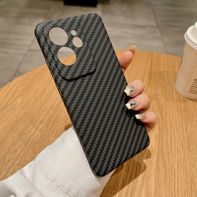 For Realme GT 7 Pro Case Ultra-thin Carbon Fiber Stripe Pattern Texture Matte Hard Light Cover For Realme GT7 Pro