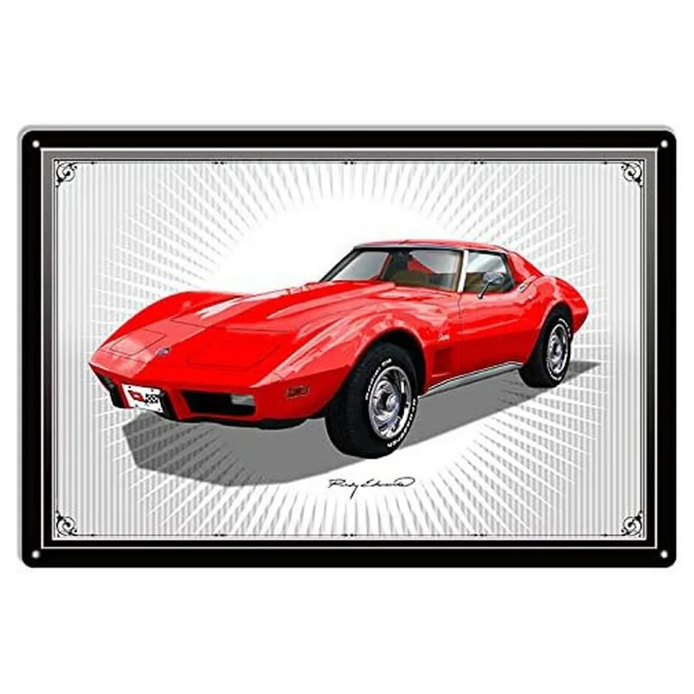 Auto Plaque Metal Tin Signs Sport Cars Wall Decoration Vintage Art Posters Iron Painting for Man Cave Home Cafe Garden Club Bar