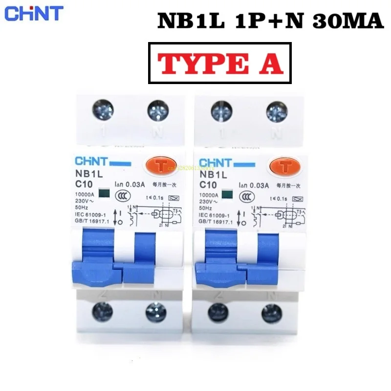 

CHINT NB1L 1P+N Type A 30MA RCBO Residual Current Circuit Break