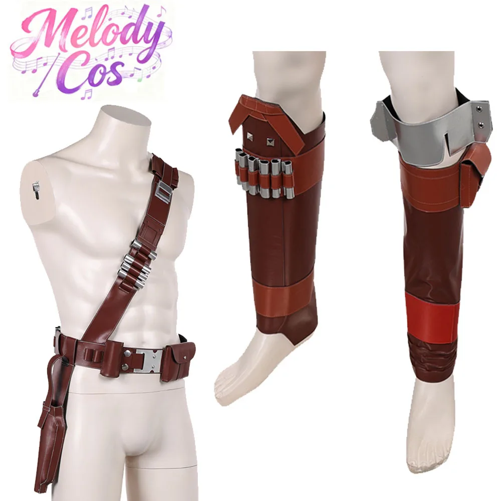 Din Djarin Cosplay Knight Belt Leg Covers Movie Space Battle Roleplay Waistband Gun Bag Halloween Carnival Accessories Gifts