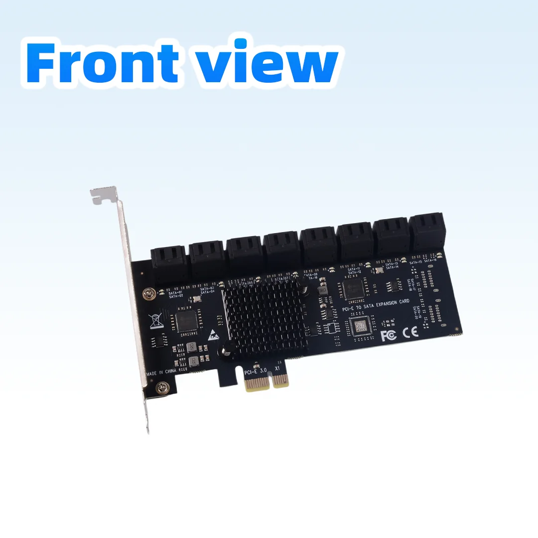 ADT-Link PCIe To SATA 3.0 Expansion Card 16 Port Driver-Free 24 /20/12 /10/8/ Port SSD Solid State Drive Adapter Card x1 x4 x16