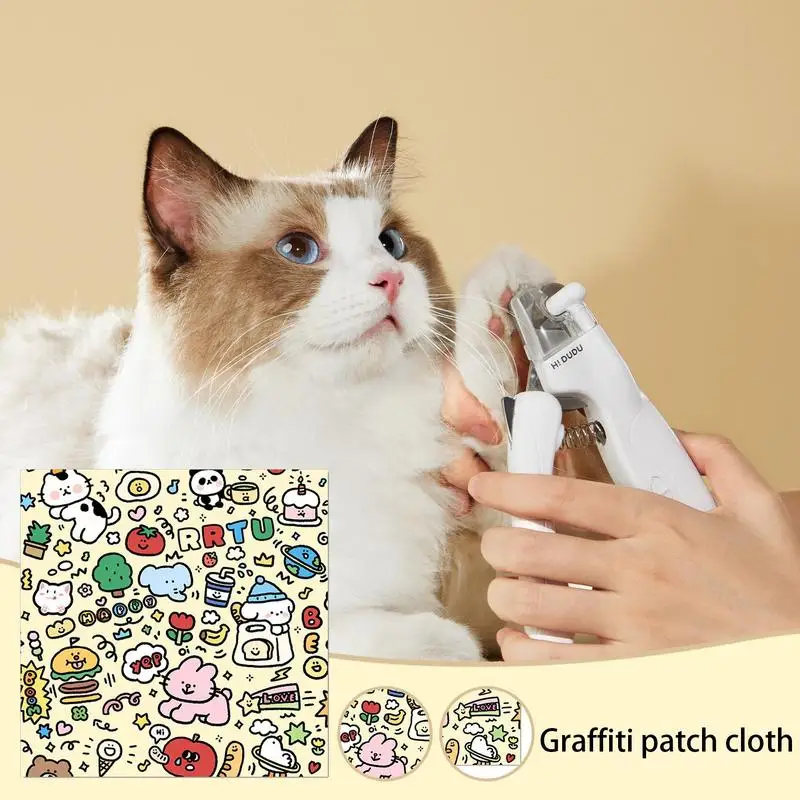 Grooming Cat Fabric Wrap Adhesive Anti-Bite Fabric Swaddle Cat Wrap Screen Cleaning Cloth Cat Claw Care Adherent Restraint Wrap