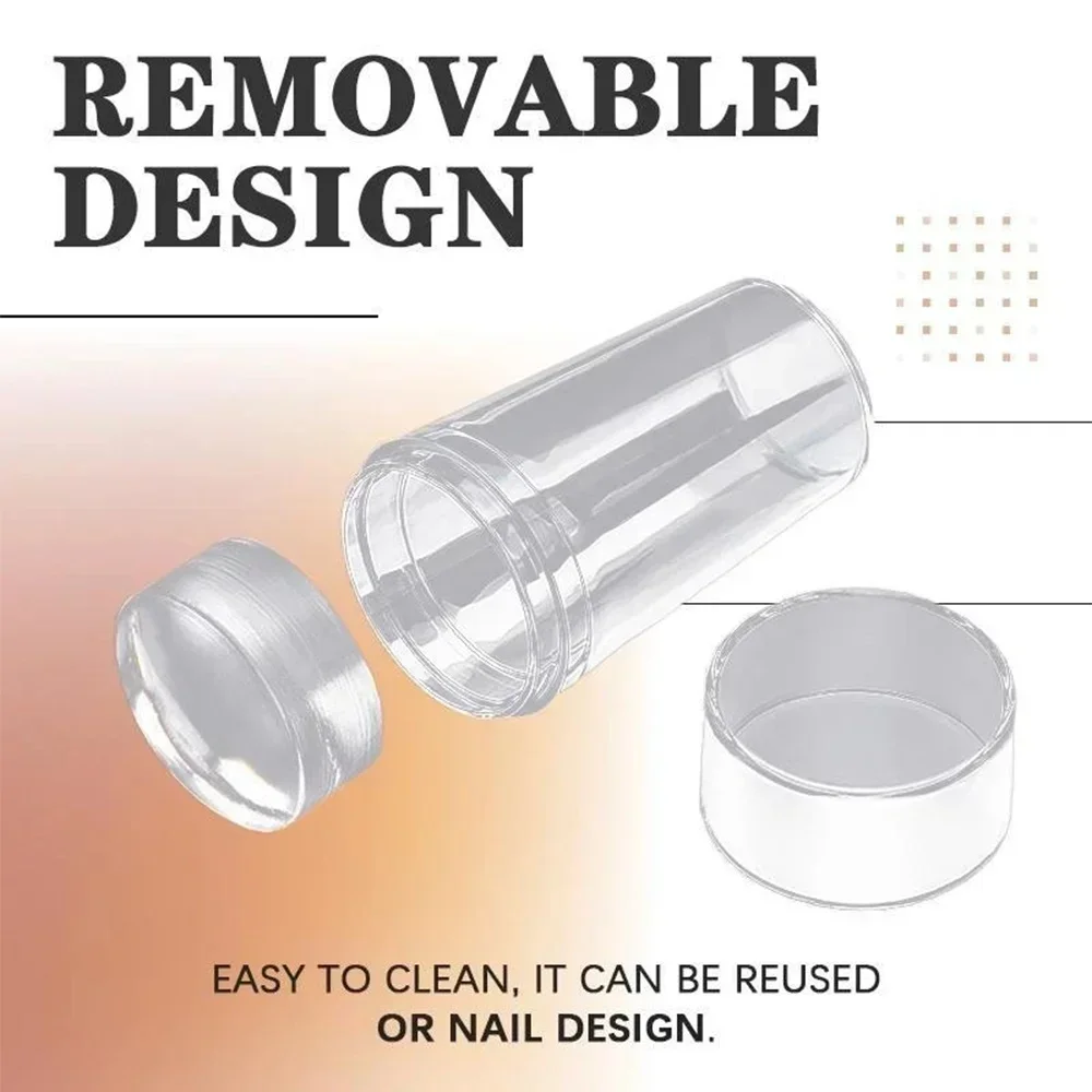 Nail Art siliconen transparante afdichtingsschraperset Groot schilderoverdrachtshulpmiddel 2-delig voor professioneel gebruik