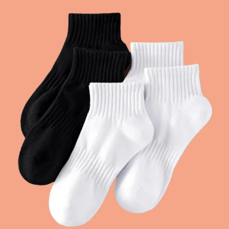 Calcetines tobilleros de algodón 10/20 para hombre y mujer, medias cortas de alta calidad, transpirables, de tubo bajo, 5/2024 pares, 95%