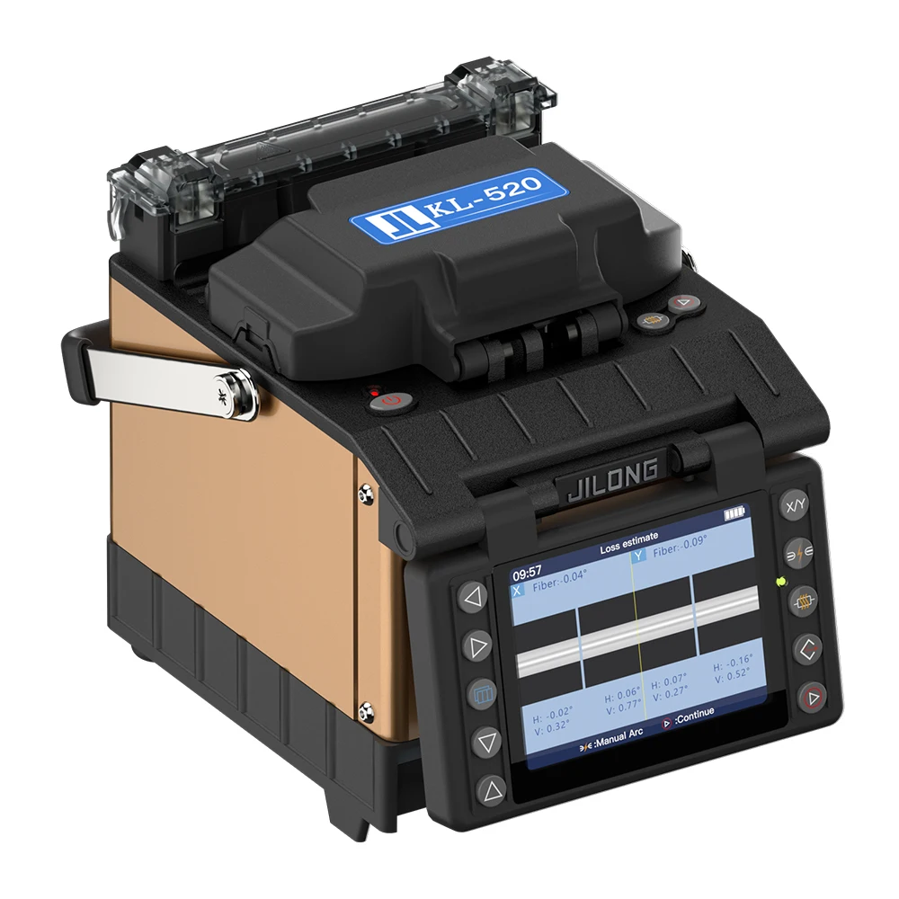 Imagem -02 - Máquina de Emenda de Soldador de Núcleo Óptico Splicer de Fusão Fttx Motores Vfl Kits de Ferramentas Opm Tela Sensível ao Toque Kl520