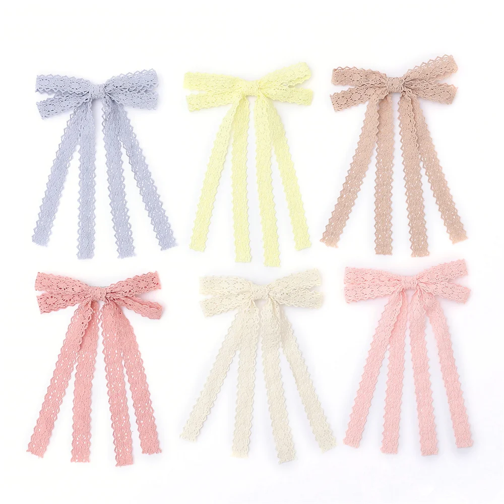 

Хлопковая кружевная лента-резинка для волос, милая детская повязка, красочные детские заколки, элегантные аксессуары для волос, резинка-скретч.