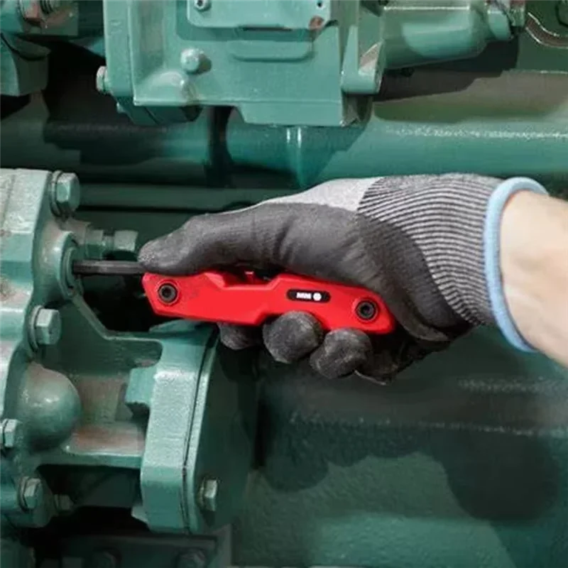 MOPHE-Power Tool Аксессуары, 8-клавишный метрический складной шестигранный набор ключей 270 °   Высококонтрастный 48-22-2182